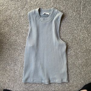 Vince Mock-neck Tank Sweater